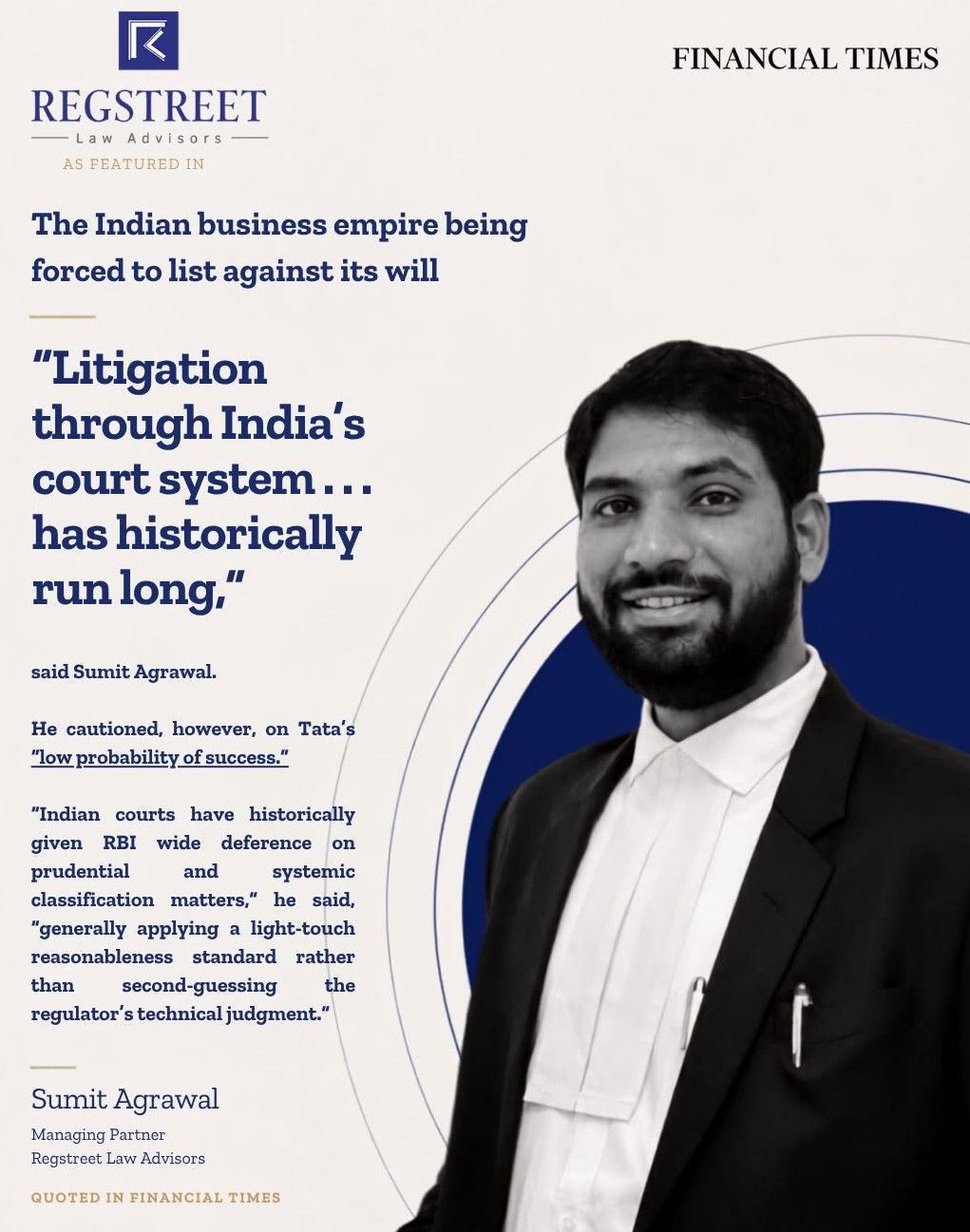 Tata Sons RBI listing directive - Regstreet Law Advisors