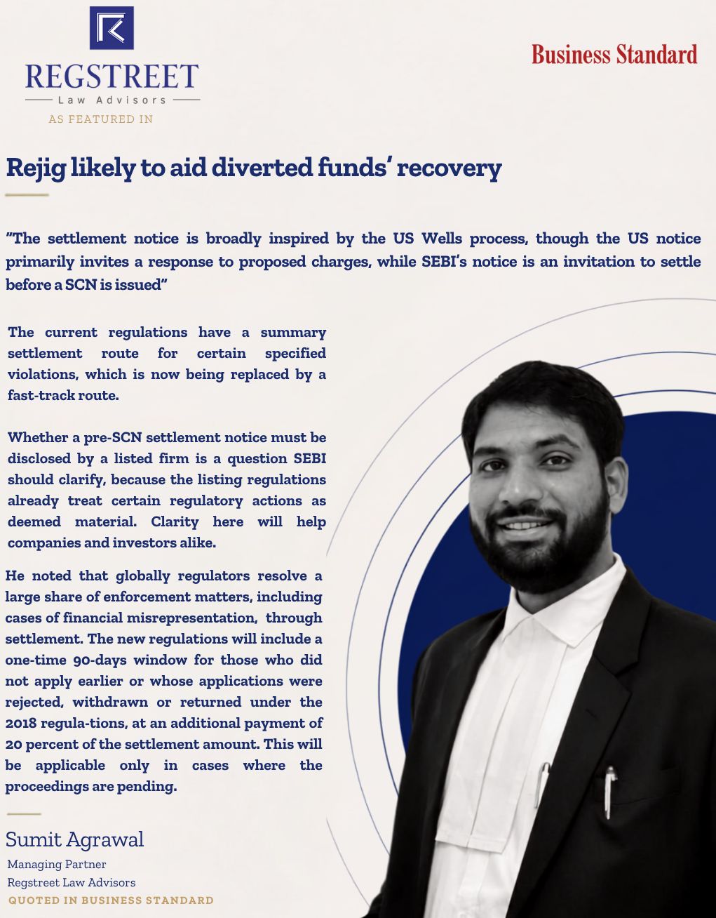 SEBI settlement norms overhaul - Regstreet Law Advisors